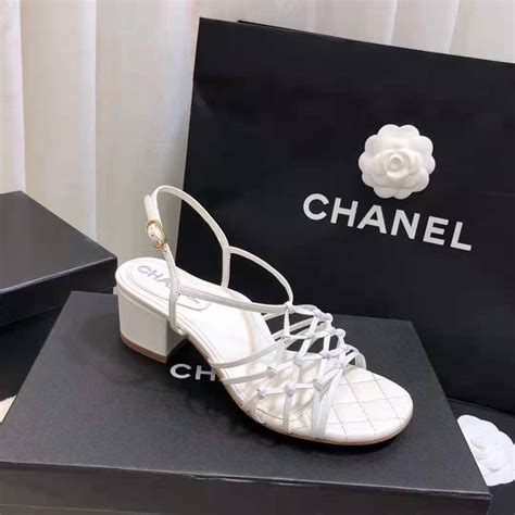 chanel sandals womens|Chanel high heel sandals.